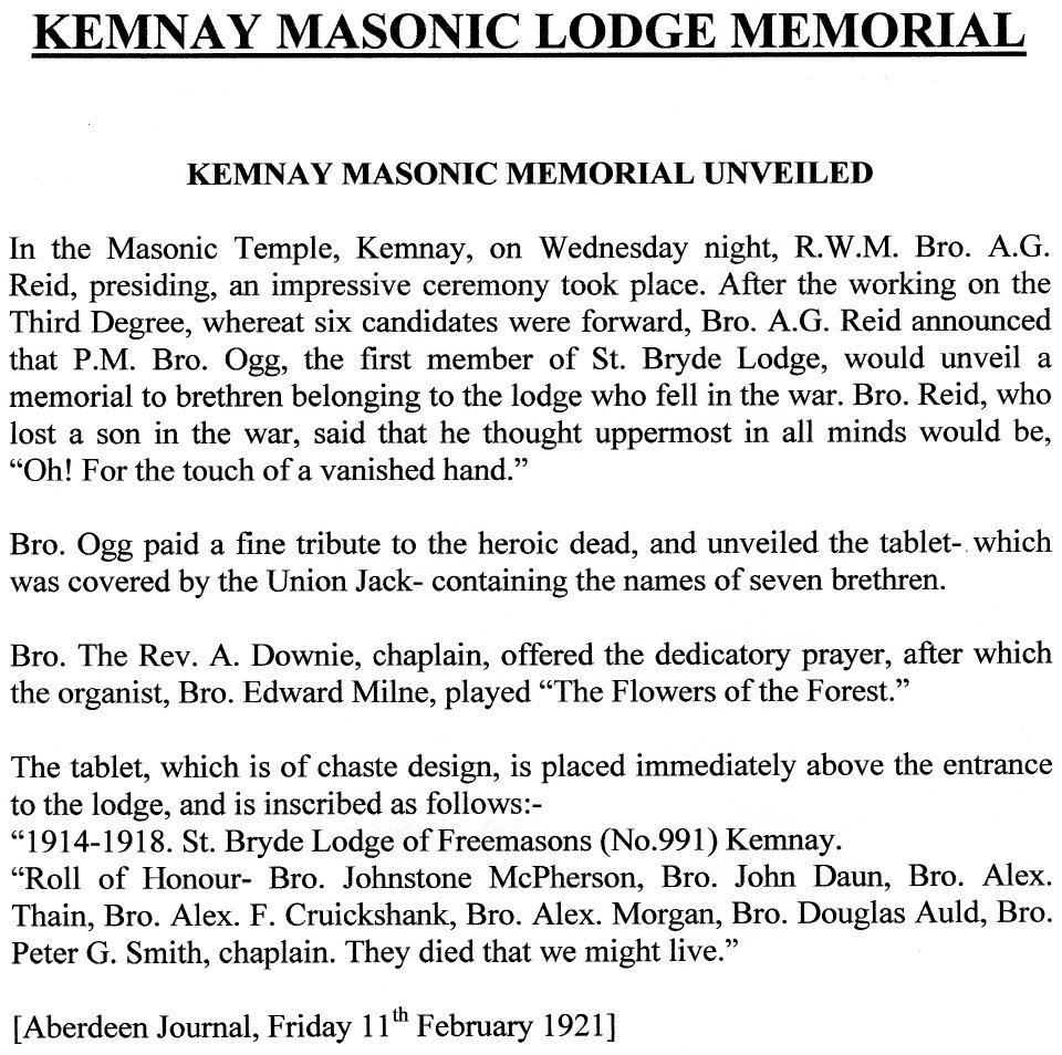 Masonic Lodge War Memorial 01